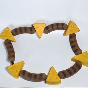 RARE Green Bay Packers Fan Cheese Head Brat Sausage Necklace Lambeau Lei